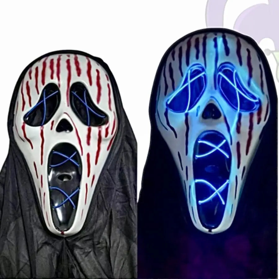 Mascara Terrorifica Doble Luz Led