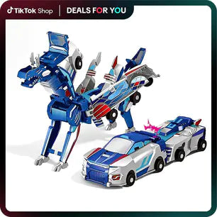 Juguete magnético 2 en 1 Hotfree: dinosaurio transformable en coche
